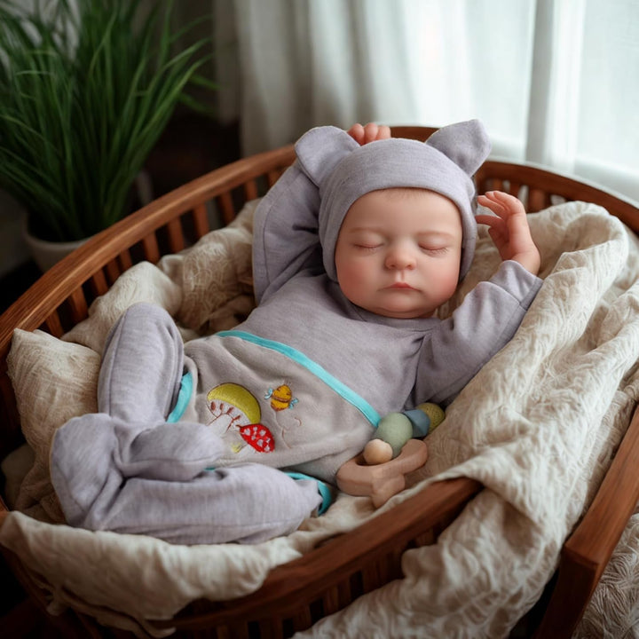 Lifelike Reborn Baby Dolls Noah - 17 Inch Realistic Newborn Baby Dolls Anatomically Correct Real Life Baby Dolls Full Vinyl Body Poseable Baby Boy with Feeding Kit Gift Box for Children 3+